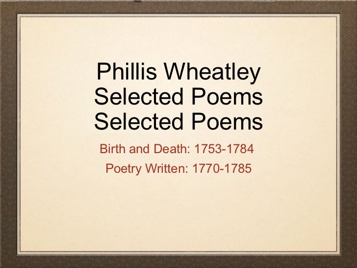 Phillis Wheatley