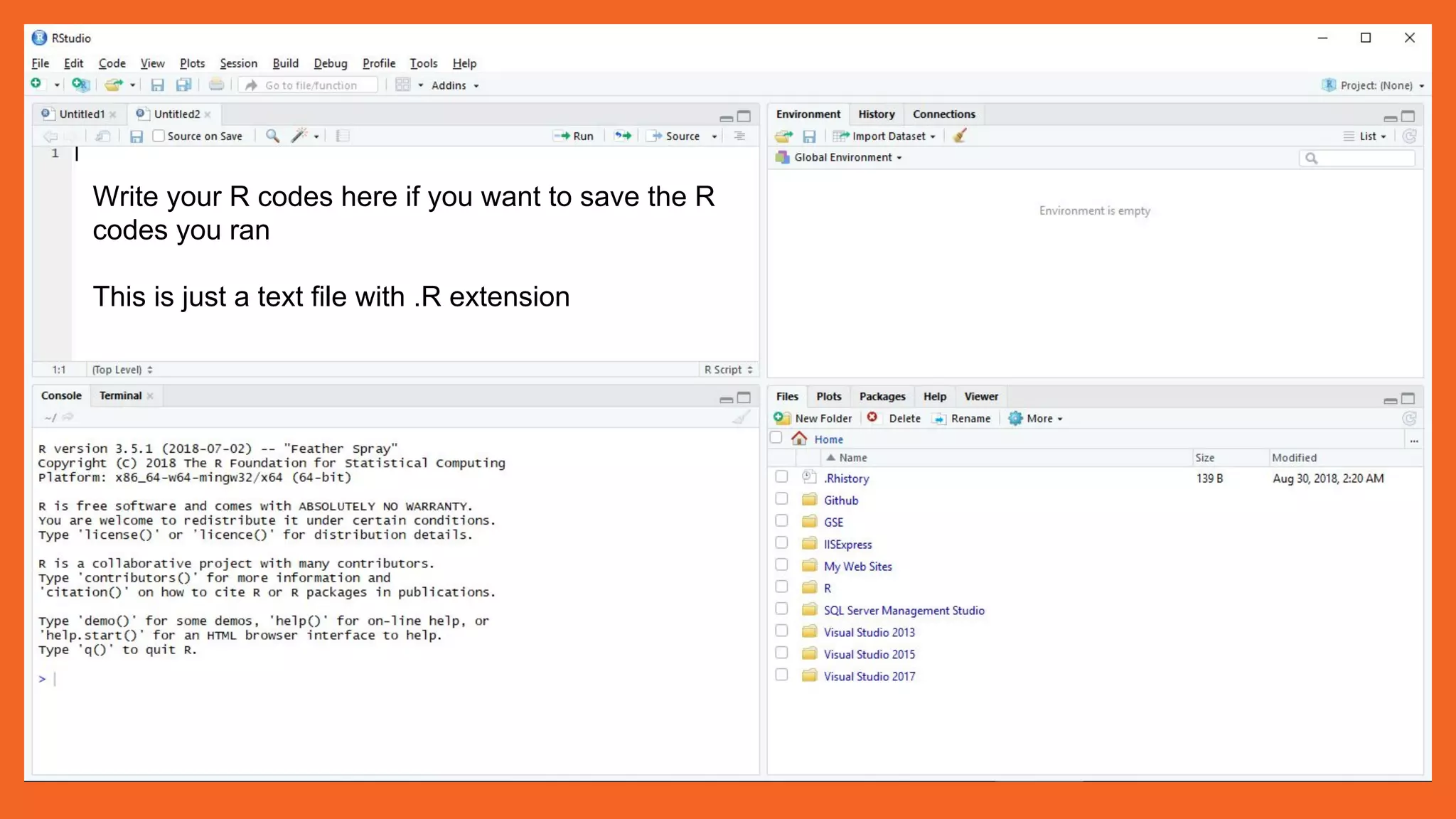Write your R codes here if you want to save the R
codes you ran
This is just a text file with .R extension
 