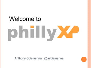 Welcome to
Anthony Sciamanna | @asciamanna
 