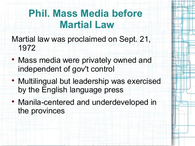 the history of philippine media Provides an overview of philippines, including key events and facts accessibility powerful commercial interests control or influence much of the media. the history of philippine media Provides an overview of philippines, including key events and facts accessibility powerful commercial interests control or influence much of the media.