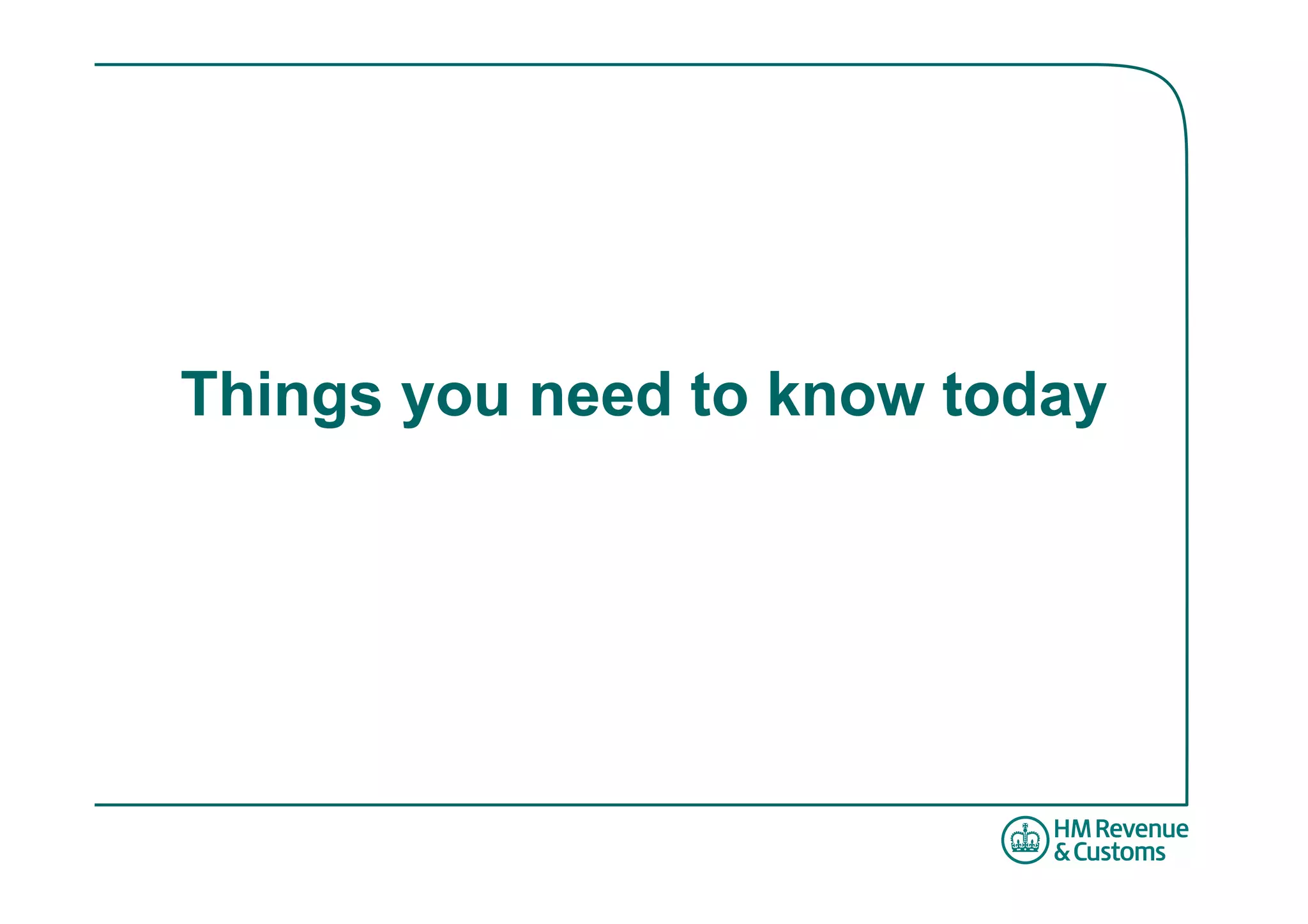 Things you need to know today
 