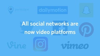 All social networks are
now video platforms
 