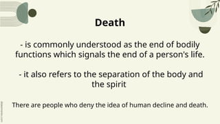 PHILO-5.. death and the meaning of my life | PPTX