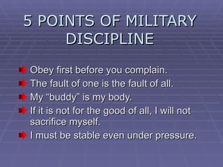 Five Point Army Philo. Of Cat | PPT