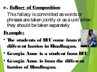 Composition Fallacy Examples