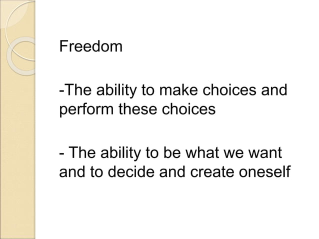 Freedom Slide for Philosophy, and different types of Freedom | PPT