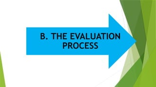 B. THE EVALUATION
PROCESS
 