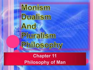 Chapter 11
Philosophy of Man
 