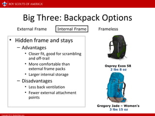 Philopsophy of Lightweight Backpacking and The Big Three PPT
