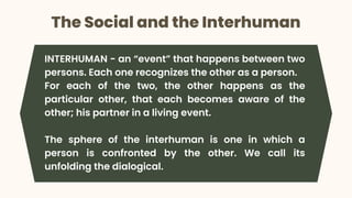 Inter Human Examples Picture PHILO REPORT by martin bubers idea(1).pptx