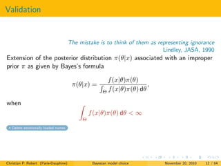 Bayesian model choice (and some alternatives) | PDF