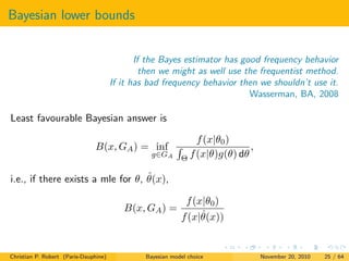 Bayesian model choice (and some alternatives) | PDF