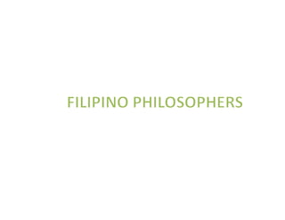 Filipino Philosopher