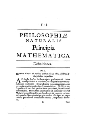 Philosophiae Naturalis Principia Mathematica | PDF