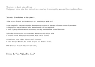 NON-COLOR / THE BEAUTY OF VULNERABILITY — A PHILOSOPHICAL MANIFESTO | PDF