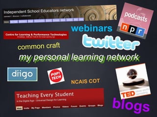 my personal learning network
webinars
 