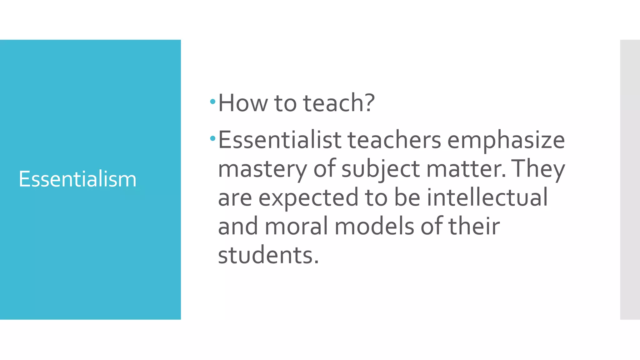 Philosophies of education | PPTX