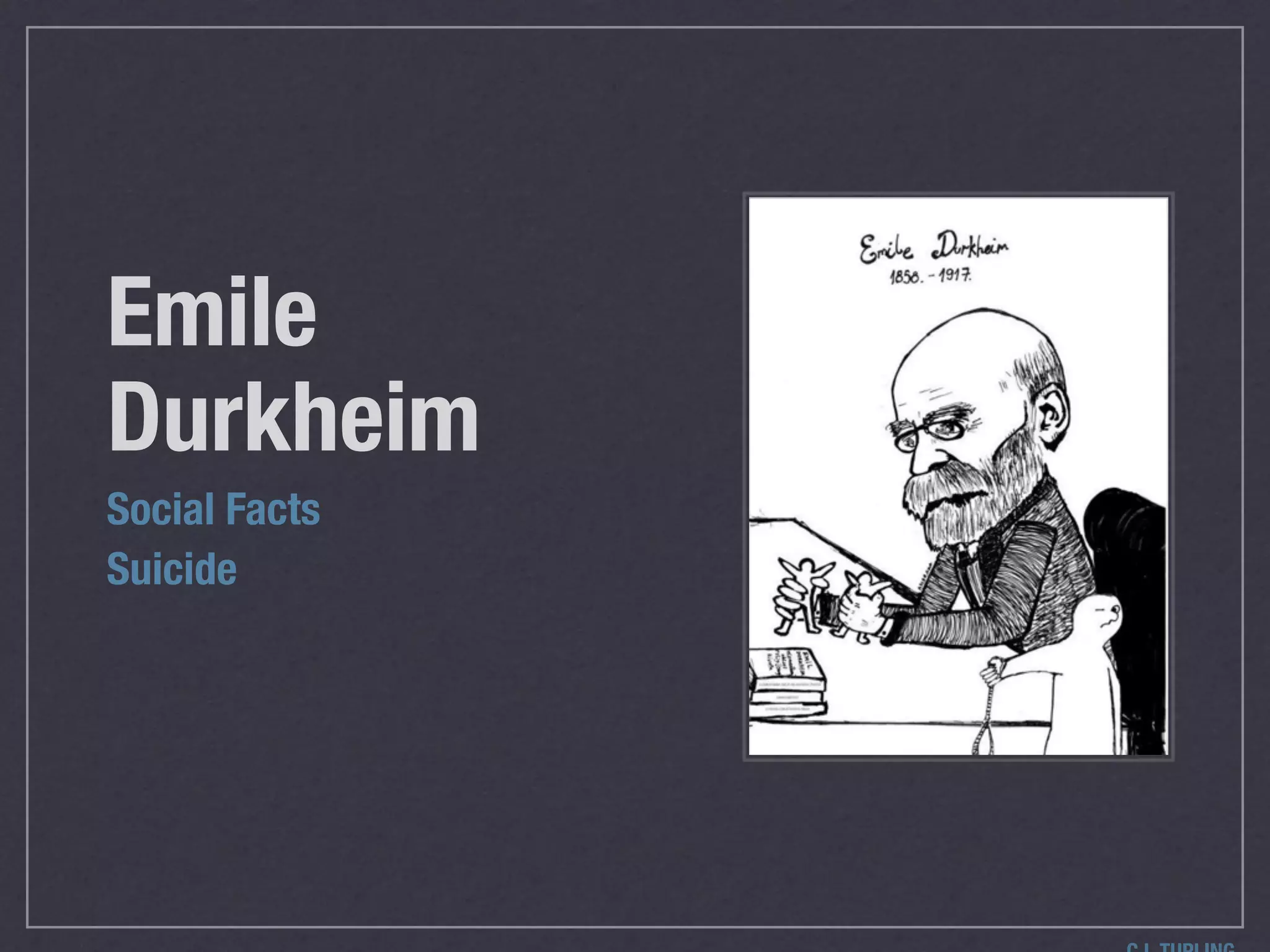 Emile
Durkheim
Social Facts
Suicide
 
