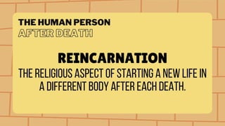 Human Person Oriented Towards Their Impending Death