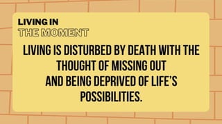 Human Person Oriented Towards Their Impending Death