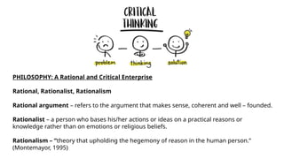 Sensible Rational PHILOSOPHY LKFjalsdjfasd;lfjdslkdlkdfja;l | PPTX