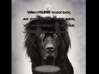 When it HURTS  to look back, and you're SCARED  to look ahead,  you can look beside you and your  BEST FRIEND will be there.   