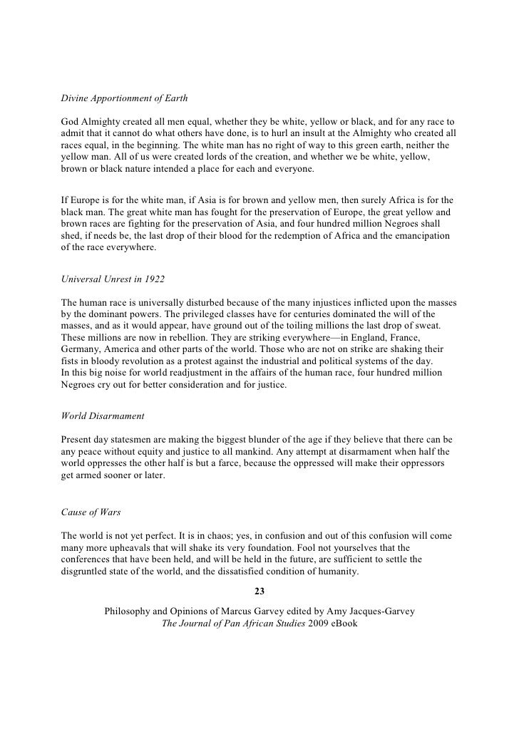 Philosophy and Opinions of Marcus Garvey by Amy Jacques-Garvey Philosophy and Opinions of Marcus Garvey by Amy Jacques-Garvey