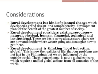 Philosophy and principles of rural development A Presentation By Mr ...