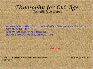 Philosophy for Aging