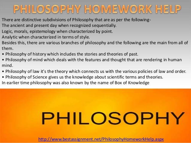 Philosophy logic homework help