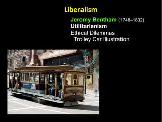 Jeremy Bentham   (1748–1832)   Utilitarianism  Ethical Dilemmas Trolley Car Illustration  Liberalism 