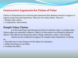 Philosophy of debating & argumentation | PPTX