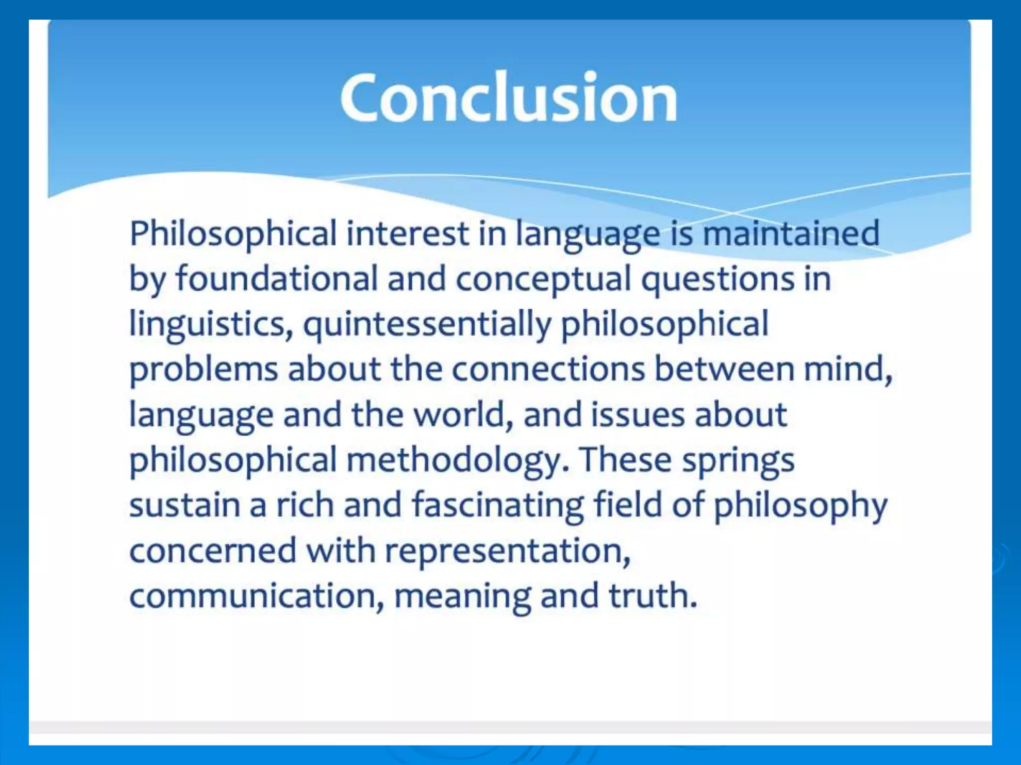 Philosophy of Language