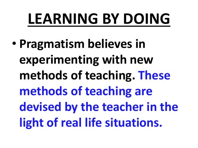 essay on pragmatism in education pdf