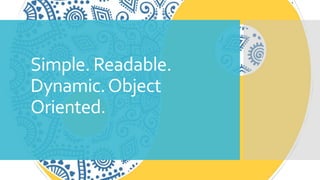 Philosophy of python | PPTX