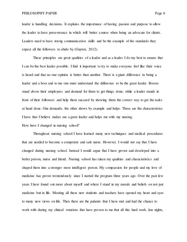 leadership philosophy essay