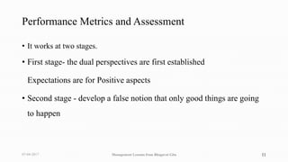 Performance Metrics and Assessment
• It works at two stages.
• First stage- the dual perspectives are first established
Ex...