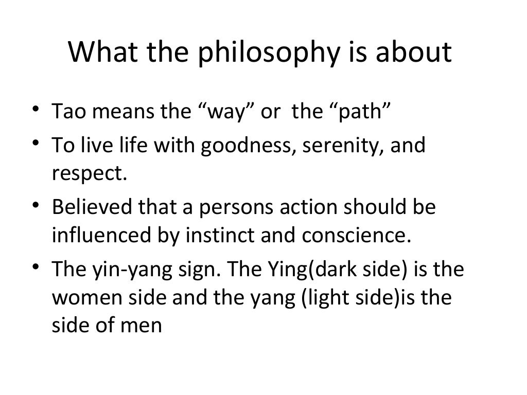 Philosophy of Taoism