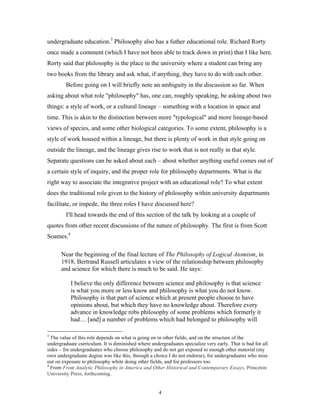 On the Relation Between Philosophy and Science | PDF