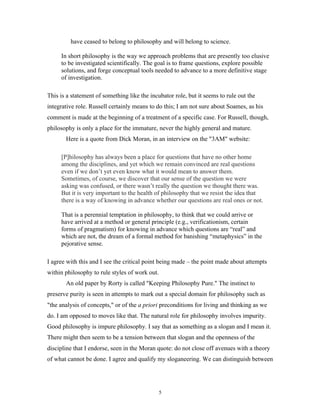 On the Relation Between Philosophy and Science | PDF