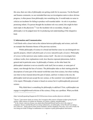 On the Relation Between Philosophy and Science | PDF
