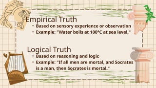 Philosophy Understanding Truth and Opinion Presentation in Illustrative ...