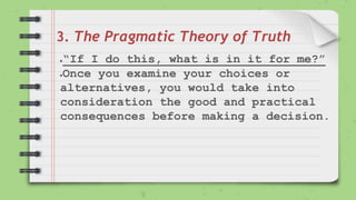 Topic: Truth Philosophy Grade 11 and Grade 12 | PPTX
