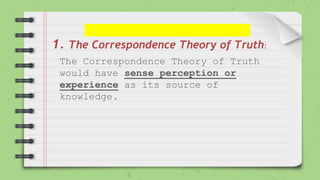 Topic: Truth Philosophy Grade 11 and Grade 12 | PPTX