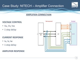1919
Case Study: NITECH – Amplifier Connection
AMPLIFIER CONNECTION
VOLTAGE CONTROL
• Vu, Vv, Vw
• 1 step delay
CURRENT RESPONSE
• Iu, Iv, Iw
• 1 step delay
AMPLIFIER RESPONSE
 