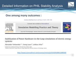 3636
Detailed Information on PHIL Stability Analysis
One among many outcomes :
http://www.sciencedirect.com/science/article/pii/S1569190X11000566
 