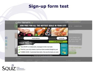 Sign-up form test
 