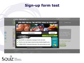 Sign-up form test
 