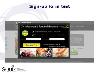 Sign-up form test
 