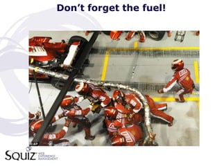 Don’t forget the fuel!
 